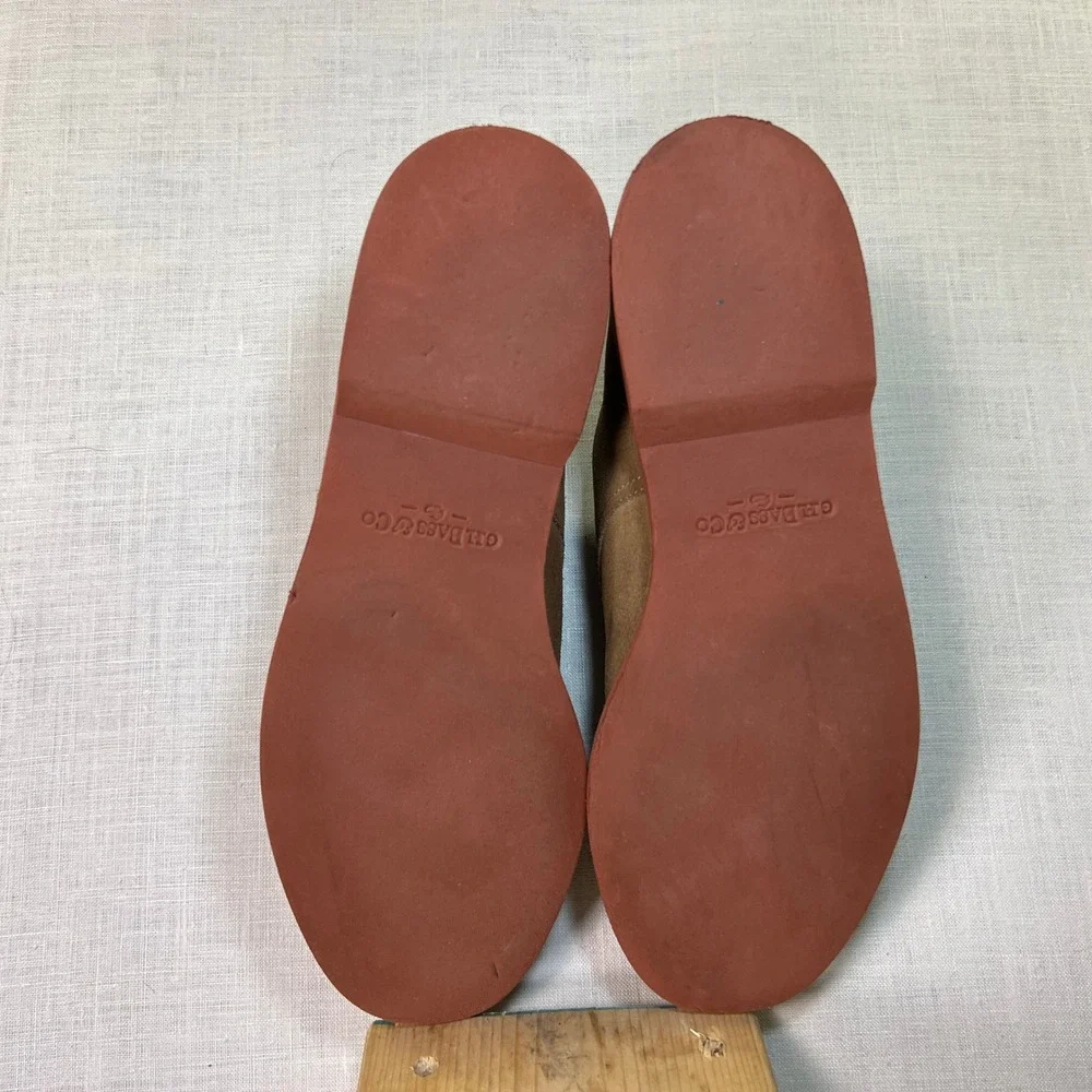 G.H. Bass Suede Leather Oxford  Men's 10 Brown Buc Suede Red Brick Sole CASUAL‎